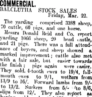 COMMERCIAL. (Clutha Leader 26-3-1907)