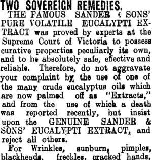 TWO SOVEREIGN REMEDIES. (Clutha Leader 14-4-1908)