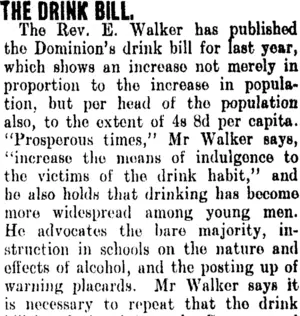THE DRINK BILL. (Clutha Leader 17-4-1908)