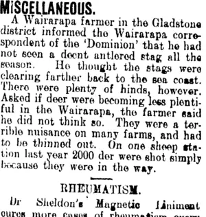 MISCELLANEOUS. (Clutha Leader 9-6-1908)