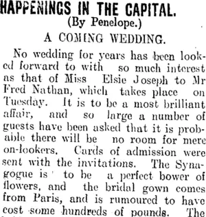 HAPPENINGS IN THE CAPITAL. (Clutha Leader 18-9-1908)