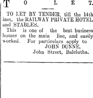Page 4 Advertisements Column 3 (Clutha Leader 13-7-1909)