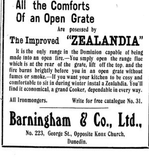 Page 7 Advertisements Column 3 (Clutha Leader 6-8-1909)