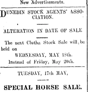 Page 4 Advertisements Column 1 (Clutha Leader 13-5-1910)
