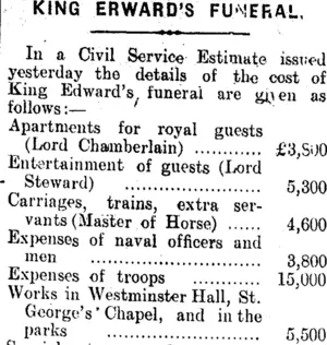 KING ERWARD'S FUNERAL. (Clutha Leader 30-8-1910)