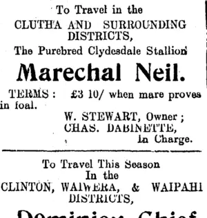 Page 6 Advertisements Column 3 (Clutha Leader 29-11-1910)