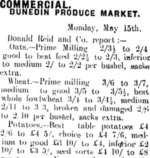 COMMERCIAL. (Clutha Leader 16-5-1911)