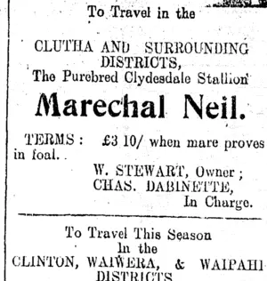 Page 3 Advertisements Column 3 (Clutha Leader 6-1-1911)