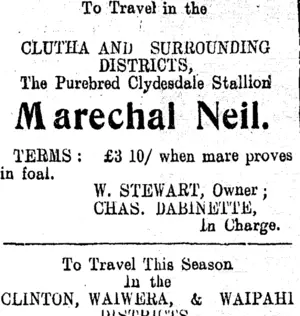 Page 2 Advertisements Column 3 (Clutha Leader 10-1-1911)