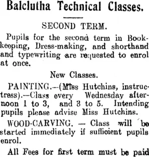 Page 5 Advertisements Column 2 (Clutha Leader 11-10-1912)