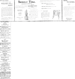 Page 1 Advertisements Column 1 (Clutha Leader 11-11-1913)