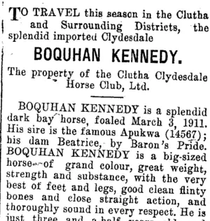 Page 7 Advertisements Column 2 (Clutha Leader 20-10-1914)
