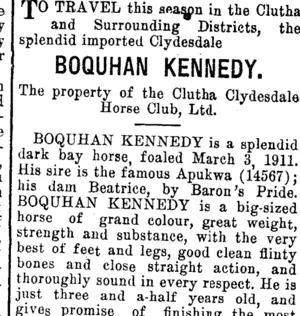 Page 7 Advertisements Column 3 (Clutha Leader 23-10-1914)