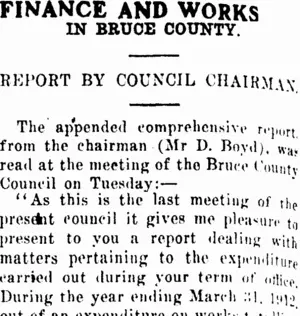 FINANCE AND WORKS. (Clutha Leader 6-11-1914)