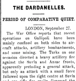 THE DARDANELLES. (Clutha Leader 1-10-1915)