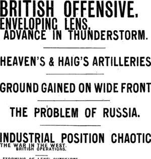 BRITISH OFFENSIVE. (Clutha Leader 3-7-1917)