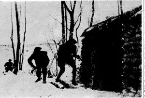 All quiet, local activity" is quite.frequently mentioned in communiques from the Western Front, and :'.;. here is a sign of local activity, A British patrol is approaching an-outpost to investigate* '.^^ (Evening Post, 01 April 1940)