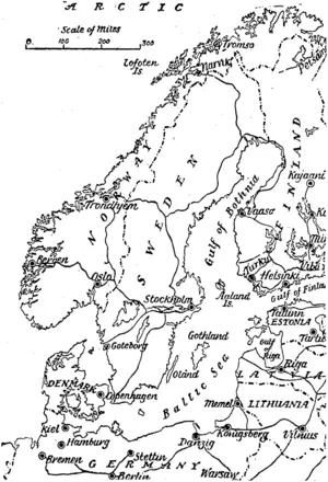 The only region in which Allied troops, other than Norwegian, are now in Norway is Narvik, in the northern part of the peninsula. The past two days have brought reports of the withdrawal of the forces in the Trondheim area, first from Andalsnes, which is about 100 miles south-west of Trondheim, and later from Namsos, on the coast 100 miles north of the city. (Evening Post, 04 May 1940)