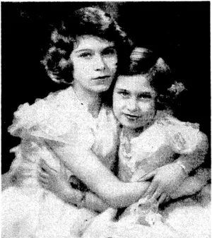 A new portrait of Princess Elizabeth and Princess Margaret Rose. Princess Elizabeth celebrated her fourteenth birthday on April 21. (Evening Post, 04 May 1940)