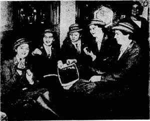 New Zealand nurses sampling cherries presented to the New Zea\ troops by growers who supply Covent Garden Market. (Evening Post, 15 August 1940)