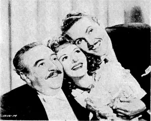 Mary Martin, here pent between Walter Connolly and Allan Jones, is one of the featured players in "The Great Victor Herbert," Paramount's film version of the life and romance of the famous composer, which is now at the Regent Theatre. (Evening Post, 15 August 1940)
