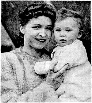 Evening Post" Photo. Mrs. N. I. Mclntyre and her son Barry, who have arrived from England. Mr. Mclntyre is well known in Wellington, where he was in the City Corporation's employ. He is now in an anti-tank corps in Egypt, and his wife and child are going to stay in New Zealand for the "duration." (Evening Post, 05 October 1940)