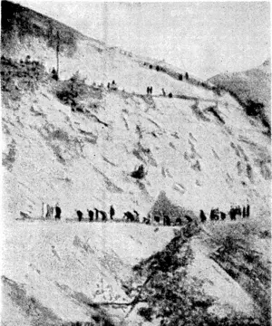 Building the Burma Road, which was built by both men and women, with their bare hands. (Evening Post, 12 October 1940)