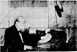 Mr. Winston Churchill broadcasting. (Evening Post, 24 December 1940)