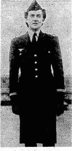 A member of the "Corps dcs Auxilaires Feminines de I'Air," the French, women's air force, wearing: one of the new uniforms. (Evening Post, 29 June 1944)