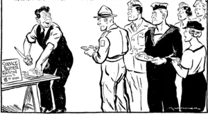 lUqrc Yoo to, Boys' ,-Ta\rs Fair. – B°* £&ca, Josr~Gte &M£ As GVil OJor^ers * * Bi3r Coal MimeQs c^o Bos^^en * *■ WEg^ EAcH * * &d. Tuw's DifFERENJT». -TiJe/'RE Mas ALWays C»viL /" THE EXCEPTION (Evening Post, 06 January 1944)