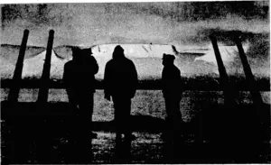 Fleet Air Arm pilots watch the sun strike ice-covered mountains while on patrol in northern waters. (Evening Post, 12 February 1944)