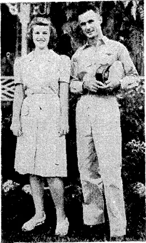 Lieut. Richard Robinson U.S. navy, and Tiis bride, formerly Miss Ruth Turnbull, only daughter of Mr', and Mrs. A. C. Turnbull, Apia, Samoa. (Evening Post, 21 February 1944)
