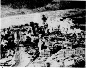 air view of Trier, in Germany, taken during a low-level attack by Allied bombersi Trier (or Treves) is in the heart of the Siegfried Line. (Evening Post, 30 October 1944)