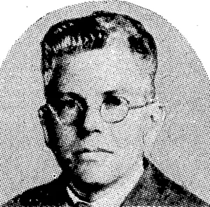 Professor M.-'L. E. Oliphant, who yesterday declared that if a single atomic bomb fell on London in the next war London would cease to exist He is a professor of physics at Birmingham University, and is one of the inventors of the bomb. (Evening Post, 27 October 1945)