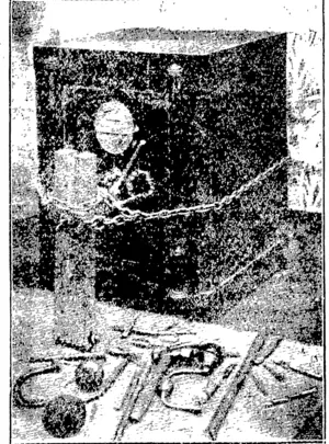 NOVEI. AND INGENIOUS APPAEATT7S AND APPLIANCES LEFT BEHIND BY THE BUBGLABSrf  JOHN TANN BURCLAR-PROOF SAFES. w (Evening Post, 16 June 1911)