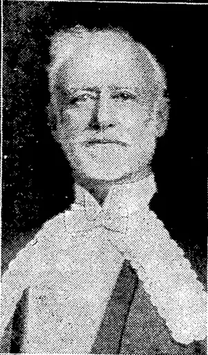 S. P. Andrew, Photo. THE HON. SIR WALTER CARNCROSS, Re-elected Speaker of the Legislative Council. (Evening Post, 10 July 1929)