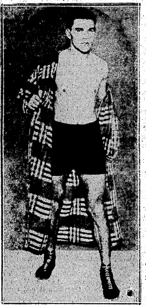 Crown Studios, Photo. MAX SCHMELING. . ' ' TOMMY DONOVAN. 1 Twoboxers'who yesterday won important' contests. Schmeling defeated Sharkey on a foul for the.world, title at New York'and Donovan beat Grime on points at,Hawera. (Evening Post, 14 June 1930)