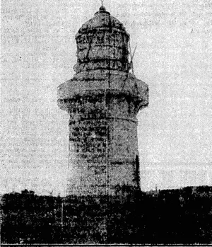 lEW ZEALAND LIGHTHOUSES (No. 21).—Moko Hinou, Lighthouse, on Burgess Island. ' (Evening Post, 14 November 1931)