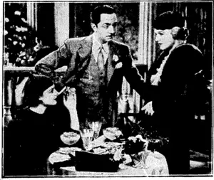 A scene from "Double Harness," which'is to be screened at the St. James Theatre, showing Ann Harding, William'Powell, and Lilian Bond. (Evening Post, 02 November 1933)