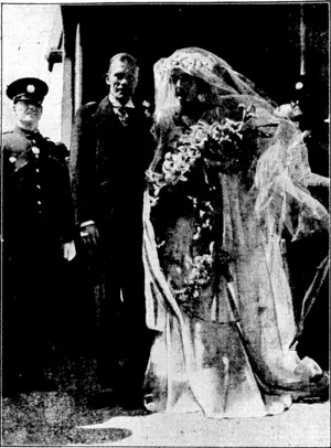 Evening Post" Plioto. YESTERDAY'S BRIDE LEAVES ST. MARK'S.—The marriage took place yesterday afternoon, at St. , Mark's Church, of Miss Nancy Fotheringham, daughter of Mr. and Mrs. T. P. Fotheringham, Wellington, tofMr. S. G. Burney, son of Mr. and Mrs. W.E. Burney, of Sydney, N.S.W. The bride and bridegroom are seen leaving St. Mark's Church after the full choral service, at which -Archdeacon A. M.. Johnson , presided. • (Evening Post, 15 December 1933)