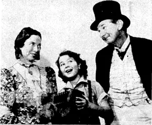 A scene from the musical production "Can ' This Be .Dixie?" starring Jane Withers, with Slim Summerville and Sara Haden. It comes to the > State. Theatre. (Evening Post, 08 April 1937)