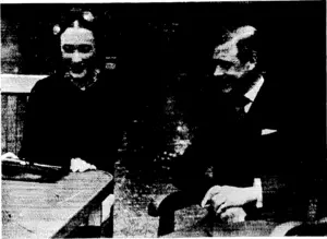 An exceptionally fine radio picl ure of the Duke of Windsor and Mrs. Wallis Warfield (formerly Mrs. Simpson) together in the garden x, */ lhe Chateau de Cande, near Tours, last week, ■/■ (Evening Post, 26 May 1937)