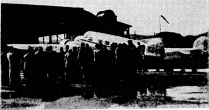 Jtvcnlng J?ost".Photo. 'Arrival at. Rongolai of the first. Electro machines to run: between Wellington and AiuManA, (Evening Post, 14 June 1937)