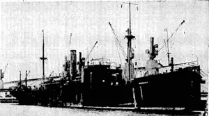 Evening Post" Photo. A fire occurred yesterday in the hold of the New Zealand freighter Wairuna at San Francisco, and wasonly extinguished after a good deal of damage to ship and cargo. This was- the fourth copra-fire* in* a . . – , British ship in recent-months. (Evening Post, 11 February 1937)
