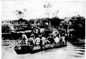 Sport, and General" Photo. Japanese engineers crossing the Huto River for inspection purposes. Shortly afterwards they built a bridge to aid the Japanese advance into South Hopei. ' ] (Evening Post, 02 December 1937)