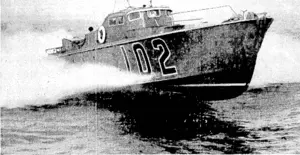 Sport and General" Photo. Motor torpedo-boat No. 102, by far the most powerfully armed and fastest boat of its type yet produced in any country. It can deliver a torpedo attack at any speed and can cruise quite silently up to ten knots on auxiliary engines. (Evening Post, 26 March 1938)