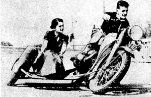 An unusual side-car has been invented by a Nice motor engineer to facilitate the negotiation of bends at a fast speed. With the usual rigid side-car, there is always the danger of the outfit turning over. With the new "oscillant" side-car, however, the wheel bends at the same angle as that of the motor-cycle, thus increasing stability. (Evening Post, 26 March 1938)