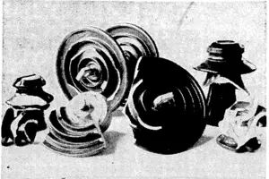Insulators, broken by rifle shots or by stones, collected by the Hutt Valley Poiver Board. (Evening Post, 21 April 1939)
