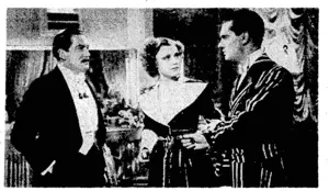 John Lodge, Hugh Williams, and Judy Kelly are in "Premiere," the novel murder mystery film which heads the Majestic Theatre's new bill. (Evening Post, 18 May 1939)