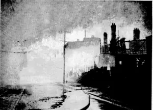 Another view of the blaze iri Aitken Street whenthe^fire ivas< at its.height. (Evening Post, 02 February 1939)